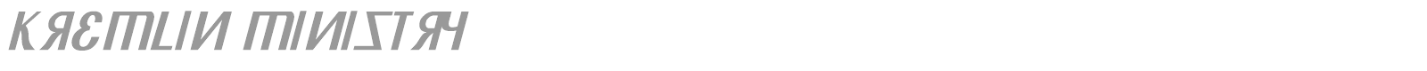 KREMLIN MINISTRY font preview